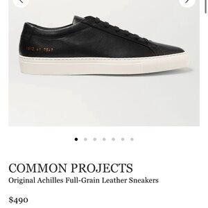 Common Projects Achilles Low Size 43. Orig $490